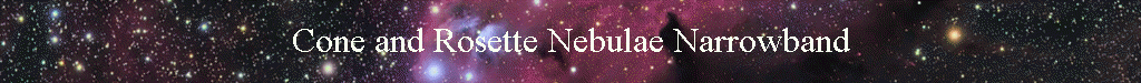 Cone and Rosette Nebulae Narrowband